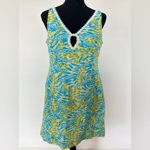 Vintage 90s Lilly Pulitzer Mimosa The Everglades Alligator Shift Dress - Size 8